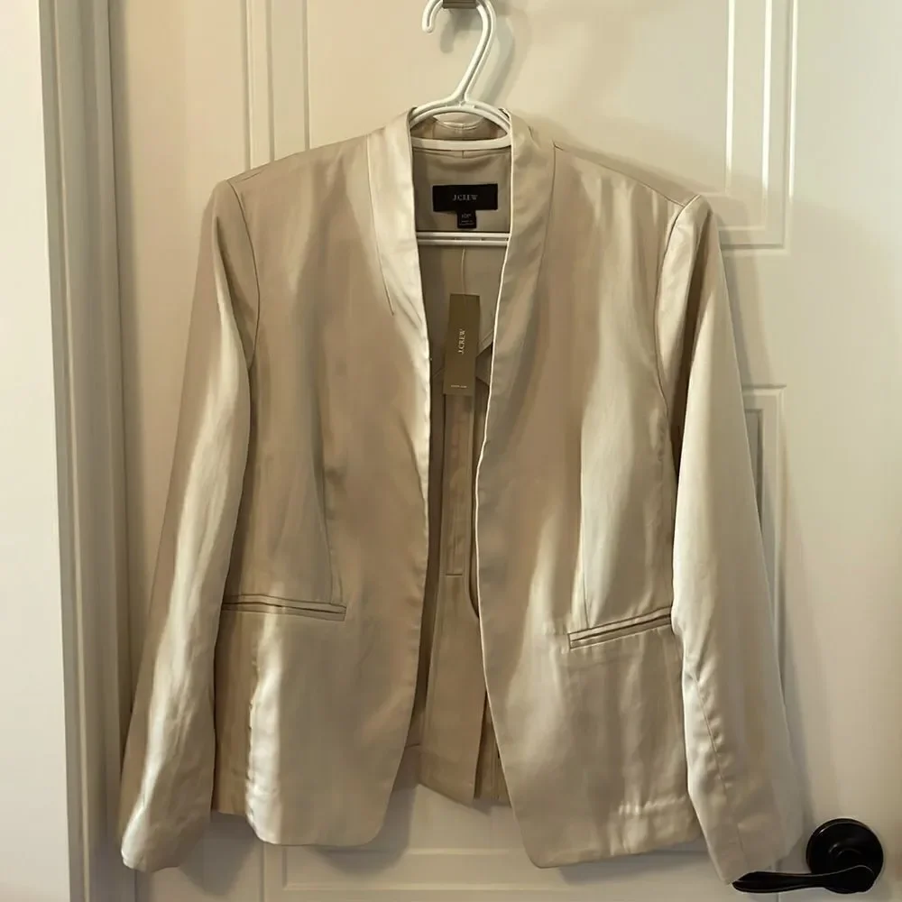 New J. Crew Tan Unlined Jacket